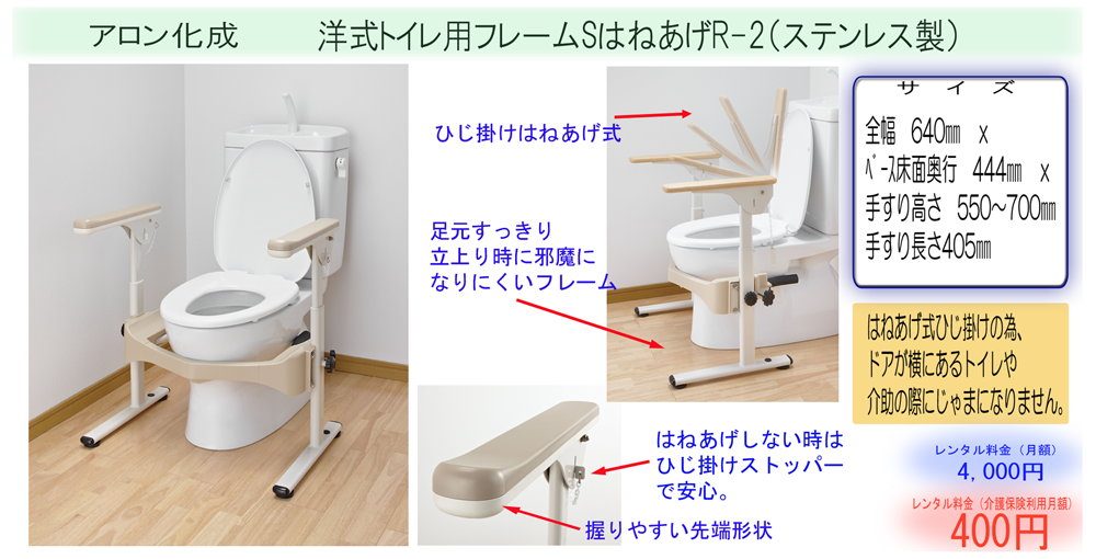 新作 人気 オフィス家具通販のオフィスコムウェルファン 洋式トイレフレームS はねあげR-2プラスチック肘掛け 介護用品 簡易トイレ 簡単トイレ  排泄関連 非常用 介助 高齢者 防災 災害 抗菌加工